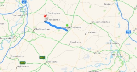 slaughton to winchcombe